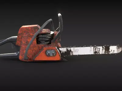 Generic Modern Old Gas Chainsaw 3D model