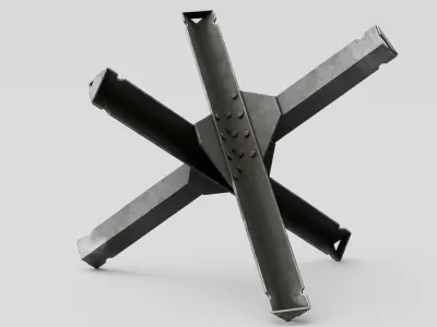 Czech Hedgehog Anti Tank Obstacle 3D 3D model