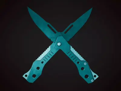 Knife 4 G Low-poly 3D model