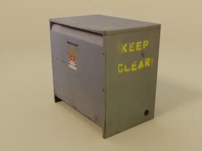 Industrial Transformer Low-poly 3D model