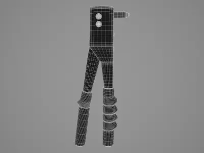 Riveter pliers Low-poly 3D model