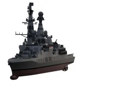 Stealth navy cruiser 3D model