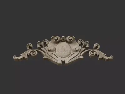 Classical Stone Carving 03 Low-poly 3D model