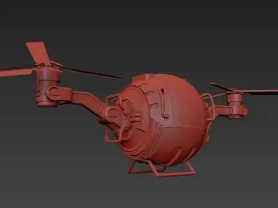  Futuristic Cargo Drone realistic 3d model vray 3D model
