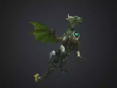 Fantasy Creature Shadowfang Guardian 3D model