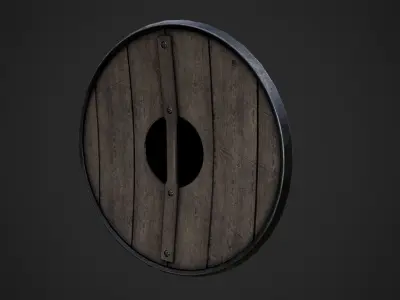 Round Shield 1 Low-poly 3D model