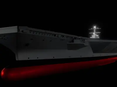 USS Gerald R Ford Low-poly 3D model