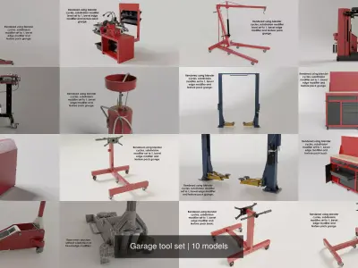 Garage tool set 3D Model Pack