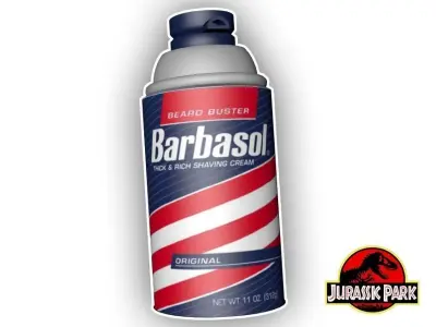 Barbasol Can from Jurassic Park Free 3D model