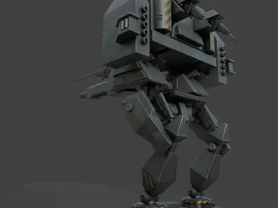 RoboWar- Lowpoly model robot Low-poly 3D model