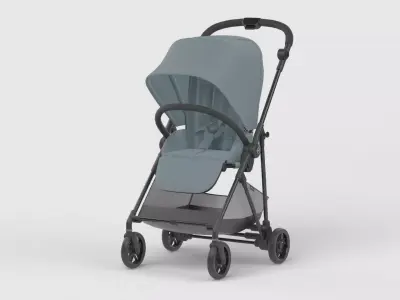 Baby stroller 3D model 3D model 9