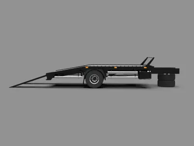 Generic Flatbed Tow Truck Low-poly 3D model