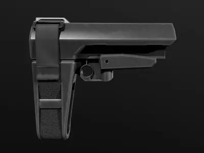 SB Tactical SBA3 AR15 Pistol Stabilizing Brace Low-poly 3D model