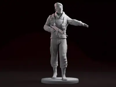 soldier comando  3D print model