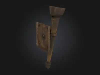 Torch Holder  Medieval Illumination Support 3D model
