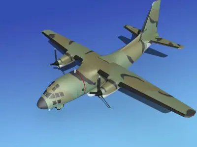 Alenia C-27A Unmarked Camo 3D model