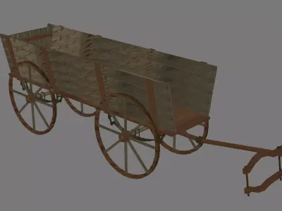 old wagon 3D model