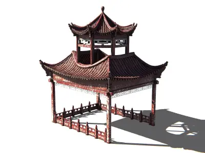 Pagoda 01 PBR Low-poly 3D model