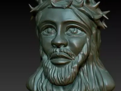 jesus bust 3D model