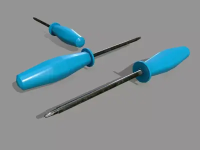 screwdriver Low-poly 3D model 47