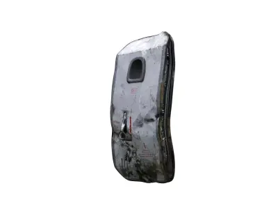 Door plane crashed Low-poly 3D model