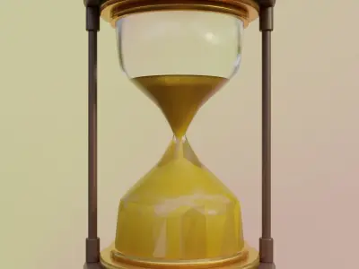 Sand clock Low-poly 3D model