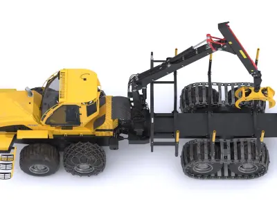 Sampo-Rosenlew FR68 Forwarder 3D model