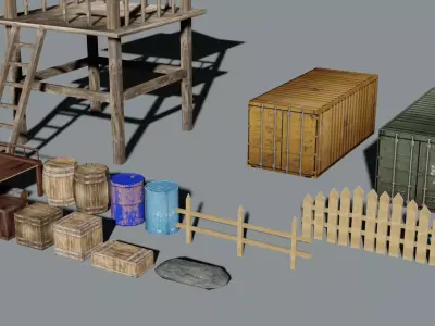 Game Assets Low-poly 3D model
