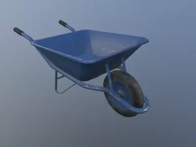 Pushcart Low-poly 3D model