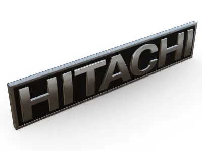 hitachi logo 3D model