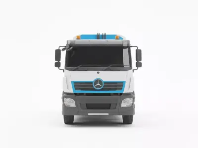 Modern Refuse Collector Garbage Truck Low-poly 3D model