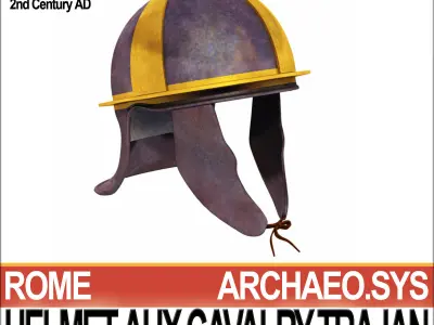 Roman Auxiliary Cavalry Helmet Trajan 3D model