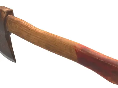Low Poly Old Axe PBR-model Low-poly 3D model