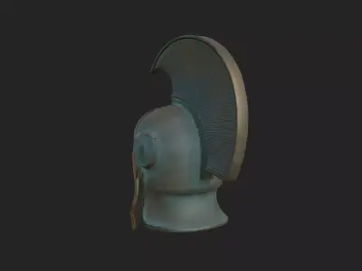 medieval helmet 3D Model 001 Low-poly 3D model
