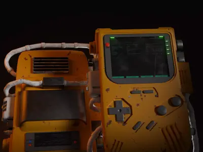 Retro Futuristic Survival Scanner Low-poly 3D model