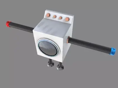 Rigged Washing Machine Robot 3D model