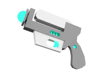 3d cartoon retro space blaster icon 3D model buy