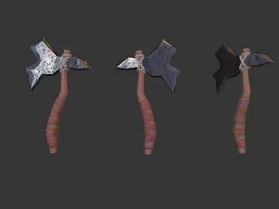 Axe Pack D Low-poly 3D model