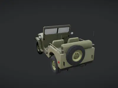 classic military jeep vehicle 3D model
