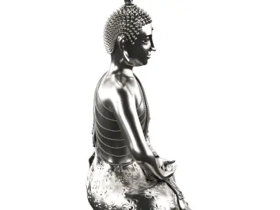 Sublime Buddha Figurine Low-poly 3D model