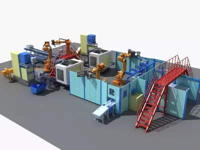 Industrial Equipment 27 - Automated Production Line for  3D model
