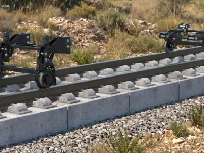  Hi-Rail Gear Rail Wheel Attachment System Set 