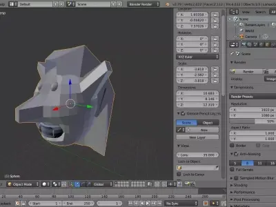 SpaceEmperor head Low-poly 3D model
