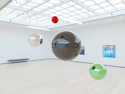 HDRI - Art Museum Gallery Interior 4b - v2 - HDR - 8192x4096 Texture