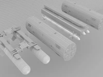 Cirit  and Umtas Missile 3D model
