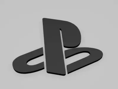 PlayStation logo 3d model 3D model
