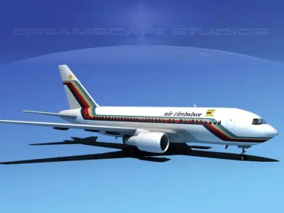 Boeing 767-100 Air Zimbabwe 3D model