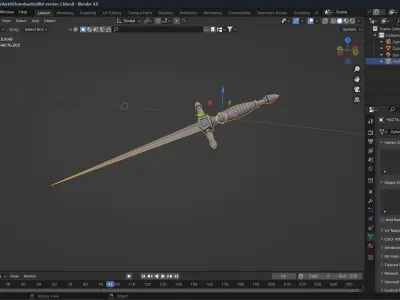 Strange dagger Free 3D model