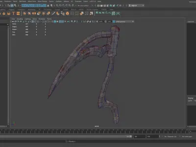 Lowpoly Weapon Scythe Level 2 - Game Ready - Textured PBR Low-poly 3D model