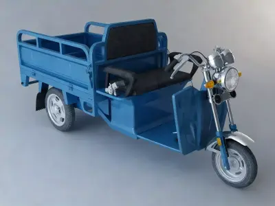 electric tricycle 3D model